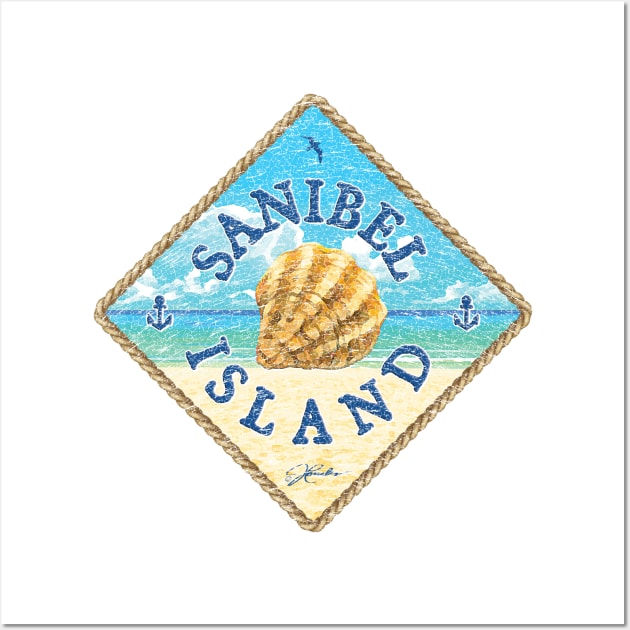 Sanibel Island, Florida, with Oyster Shell and Beach Wall Art by jcombs